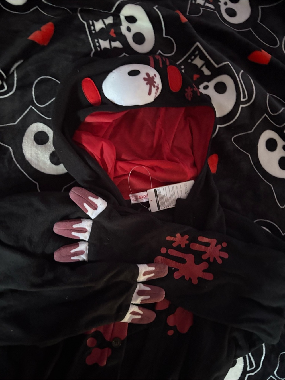 GLOOMY BEAR Hooded Onesie NEW WITH TAGS